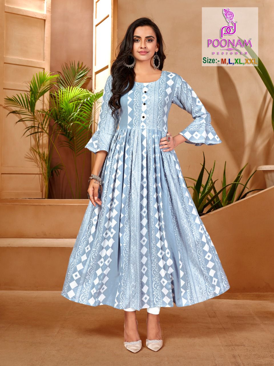 Indian Organza Anarkali Dress Designer Gown Style Kurti ethnic Latest  LD2405 | eBay