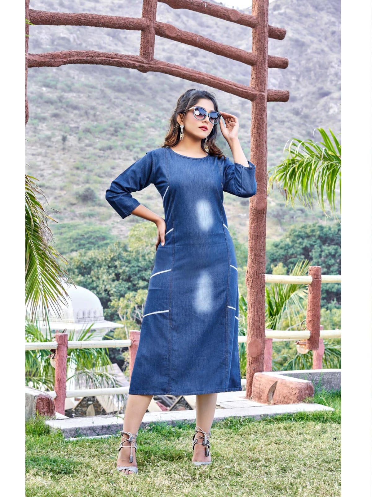 Ladies Collar Neck Denim Kurti in Warangal at best price by Noor Garment  Manufacturer - Justdial